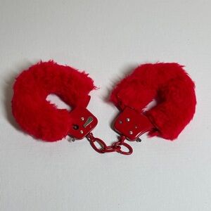 Red Fuzzy Handcuffs